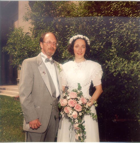 Bob Block and Marjorie Moore at their wedding in Minneapolis, June 17, 1994